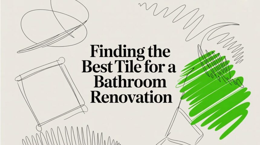 best tile for a bathroom abstract graphic