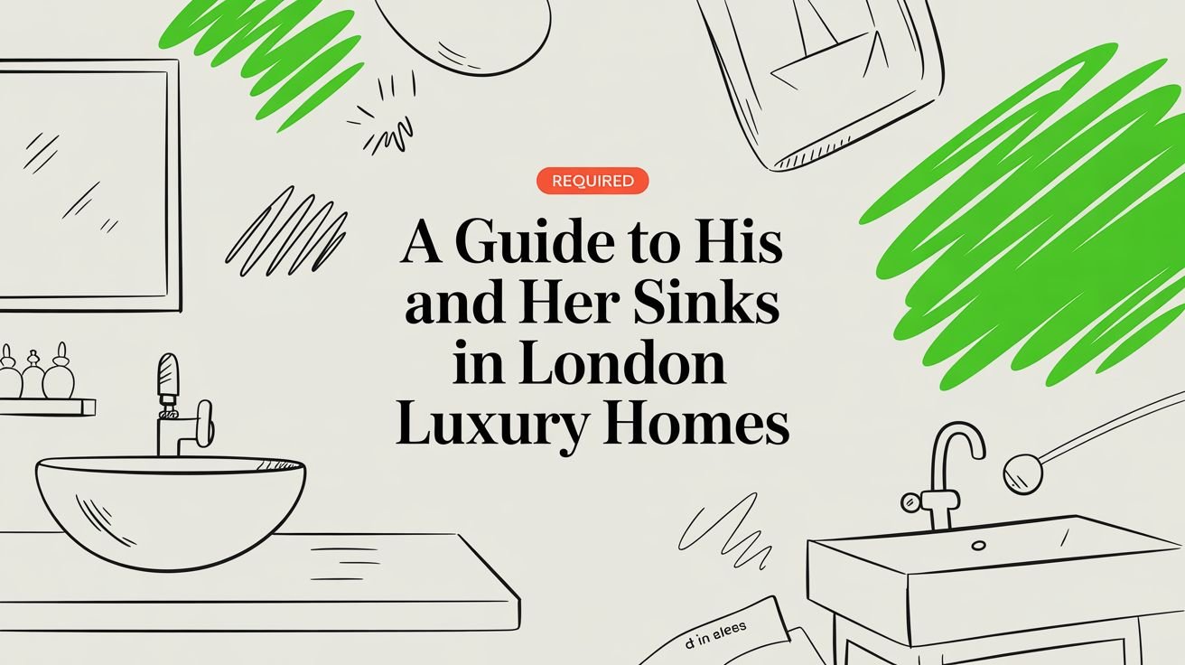 A Guide to His and Her Sinks in London Luxury Homes his and her sinks bathroom illustration