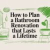 how to plan a bathroom renovation sketch illustration