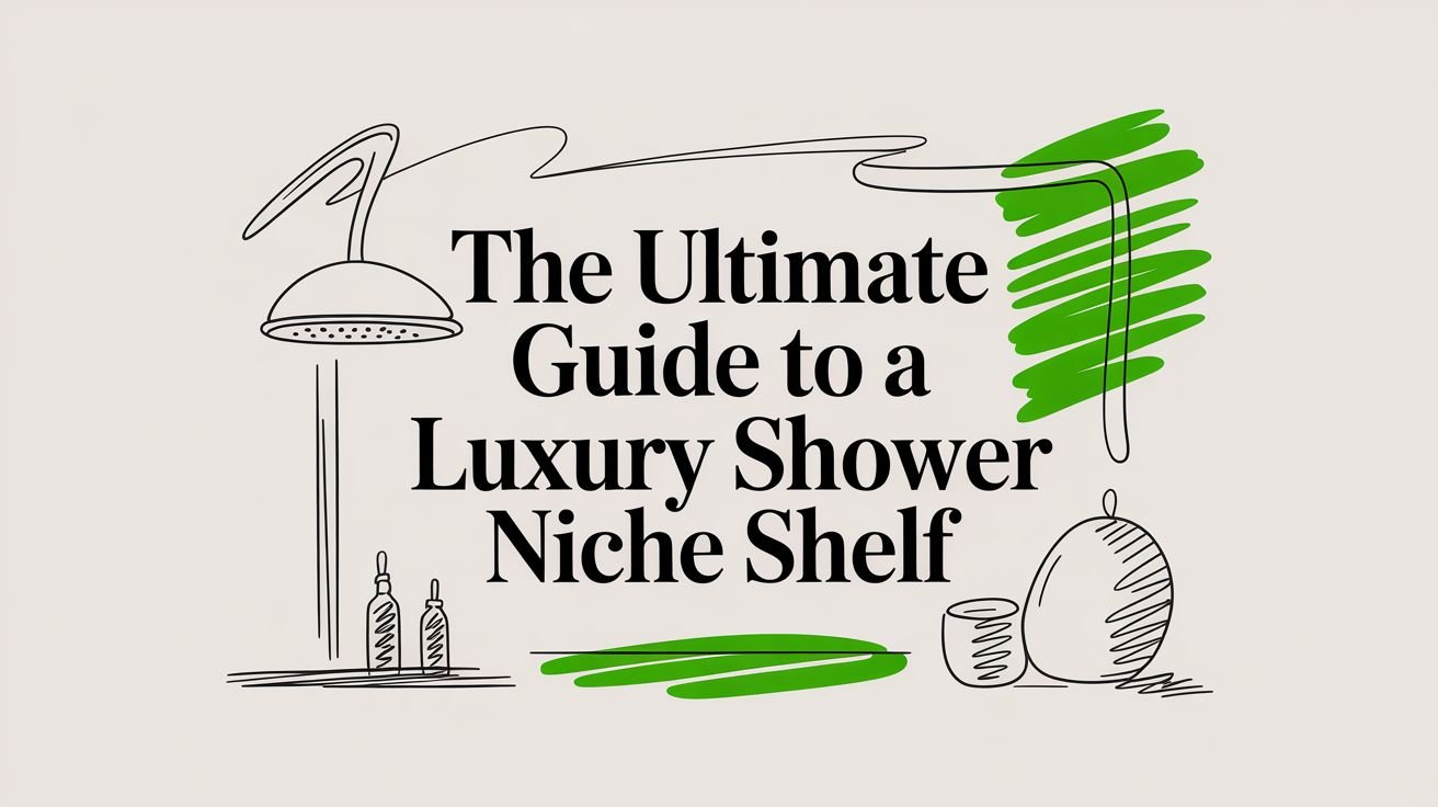 shower niche shelf shower guide