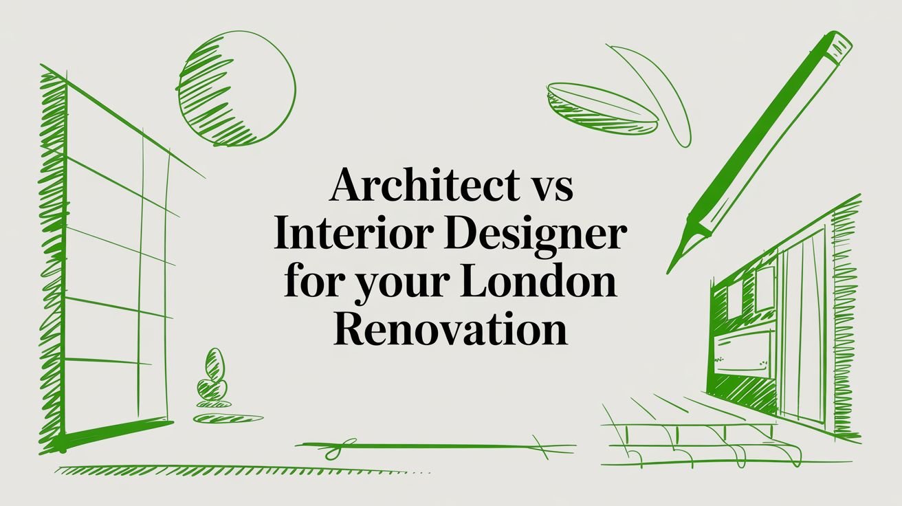Architect vs Interior Designer for Your London Renovation architect vs interior designer architectural drawings