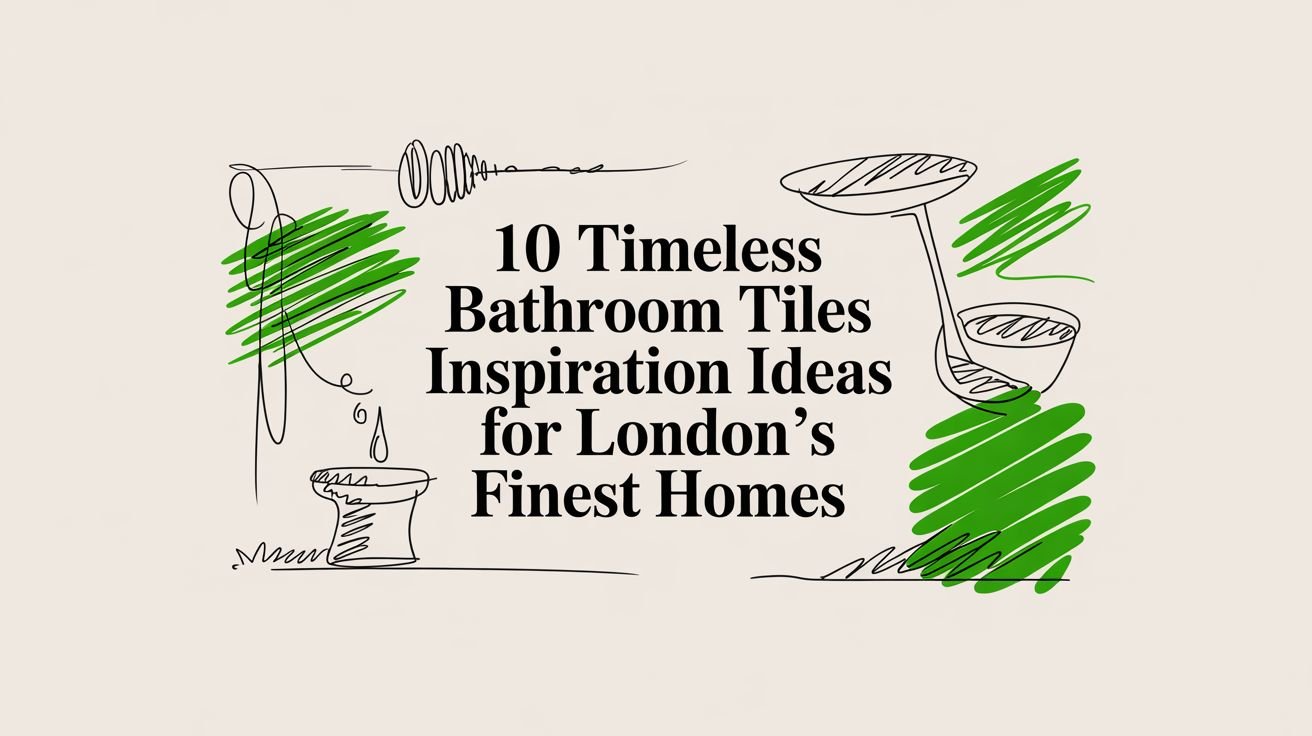 10 Timeless Bathroom Tiles Inspiration Ideas for London's Finest Homes bathroom tiles inspiration doodle graphic