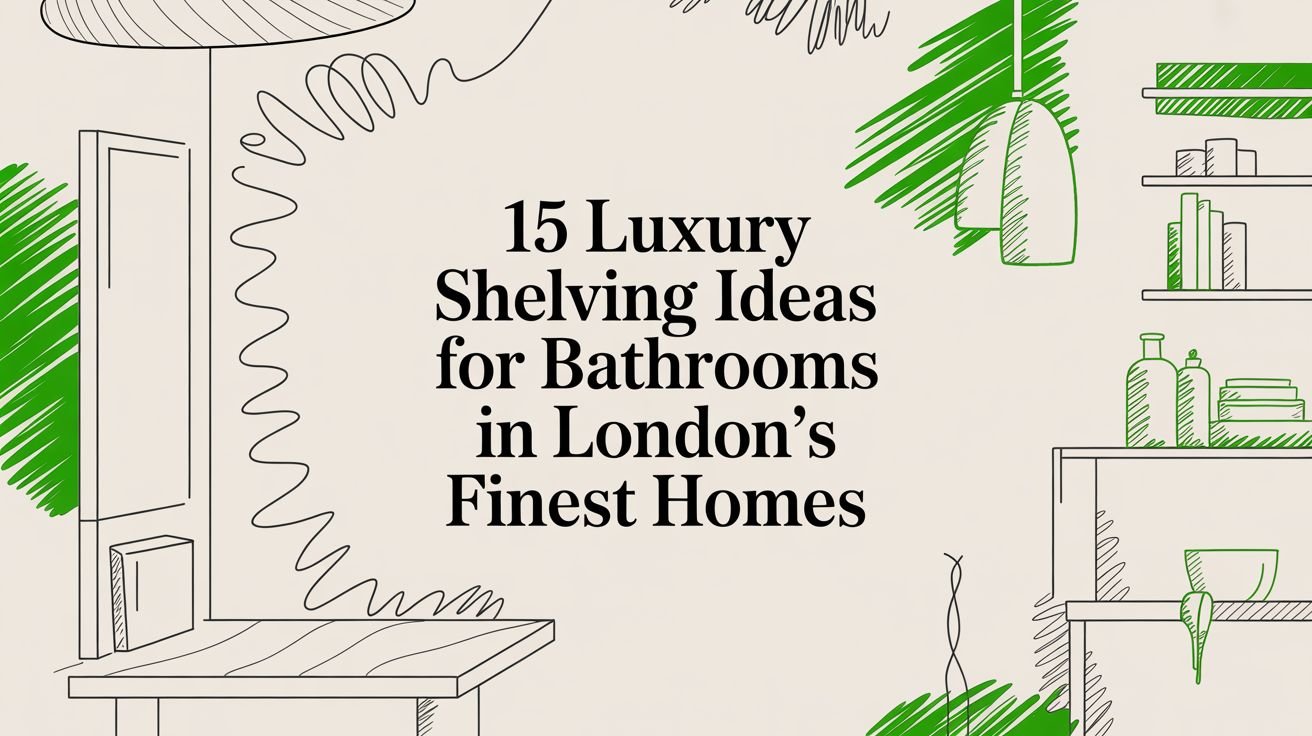 15 Luxury Shelving Ideas for Bathrooms in London's Finest Homes shelving ideas bathroom shelving illustration