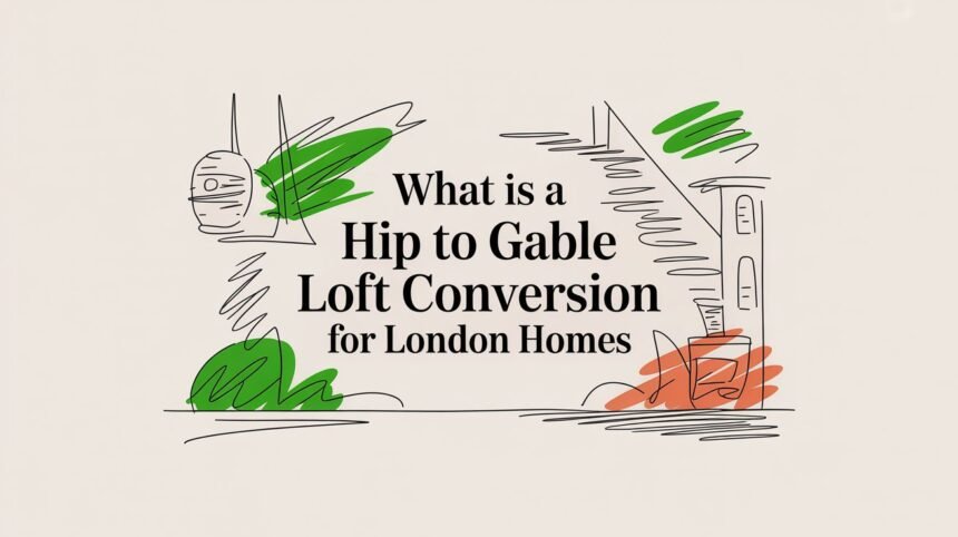 what is a hip to gable loft conversion urban illustration