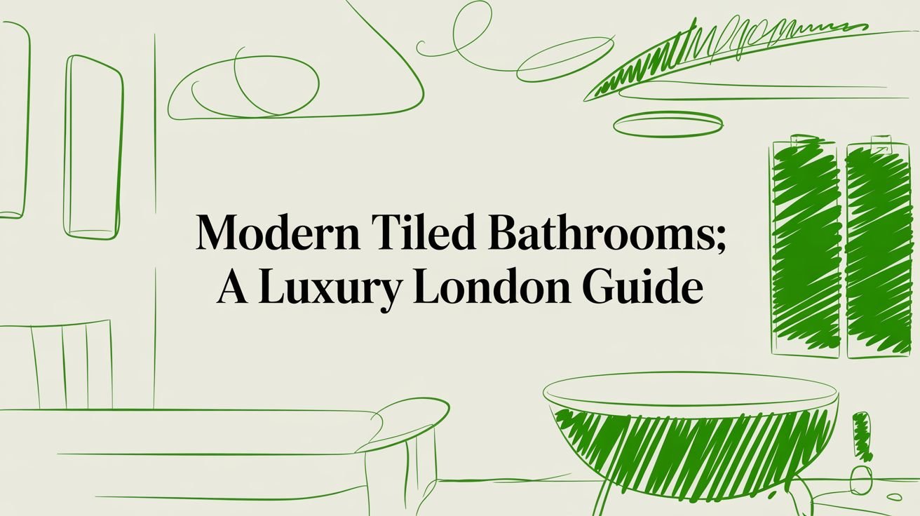 Modern Tiled Bathrooms: A Luxury London Guide modern tiled bathrooms bathroom sketch